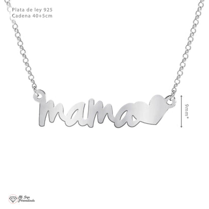 Pendentif Maman en argent massif