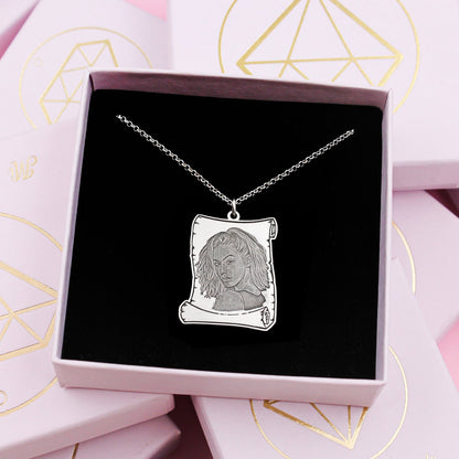 Pendentif Pergamino Argent 925 avec Photo Gravée