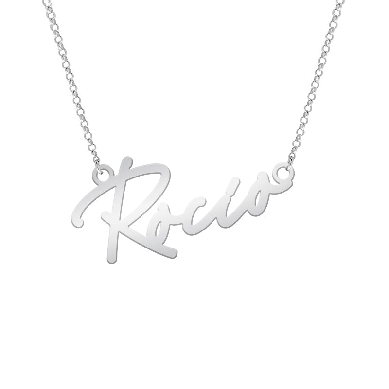 Pendentif prénom personnalisable en argent massif