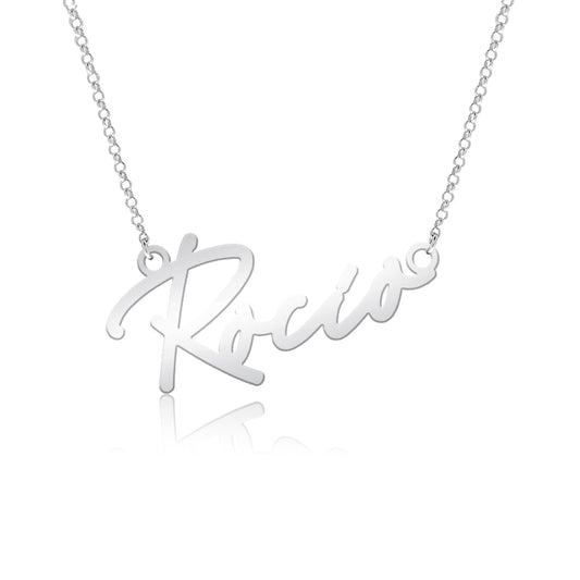 Pendentif prénom personnalisable en argent massif