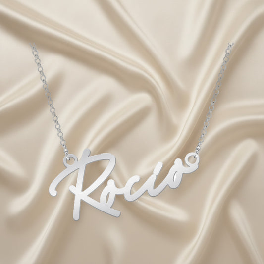 Pendentif prénom personnalisable en argent massif