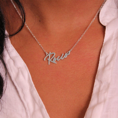 Pendentif prénom personnalisable en argent massif