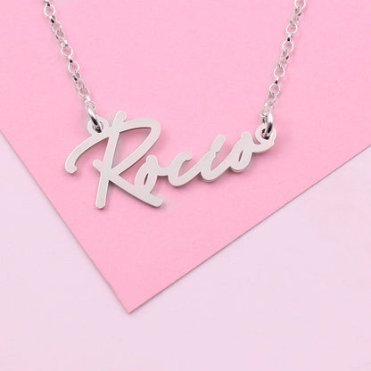 Pendentif prénom personnalisable en argent massif