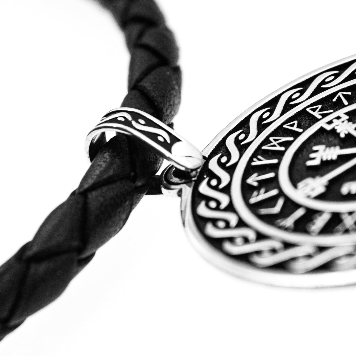 Pendentif viking argent 925 personnalisable avec runes
