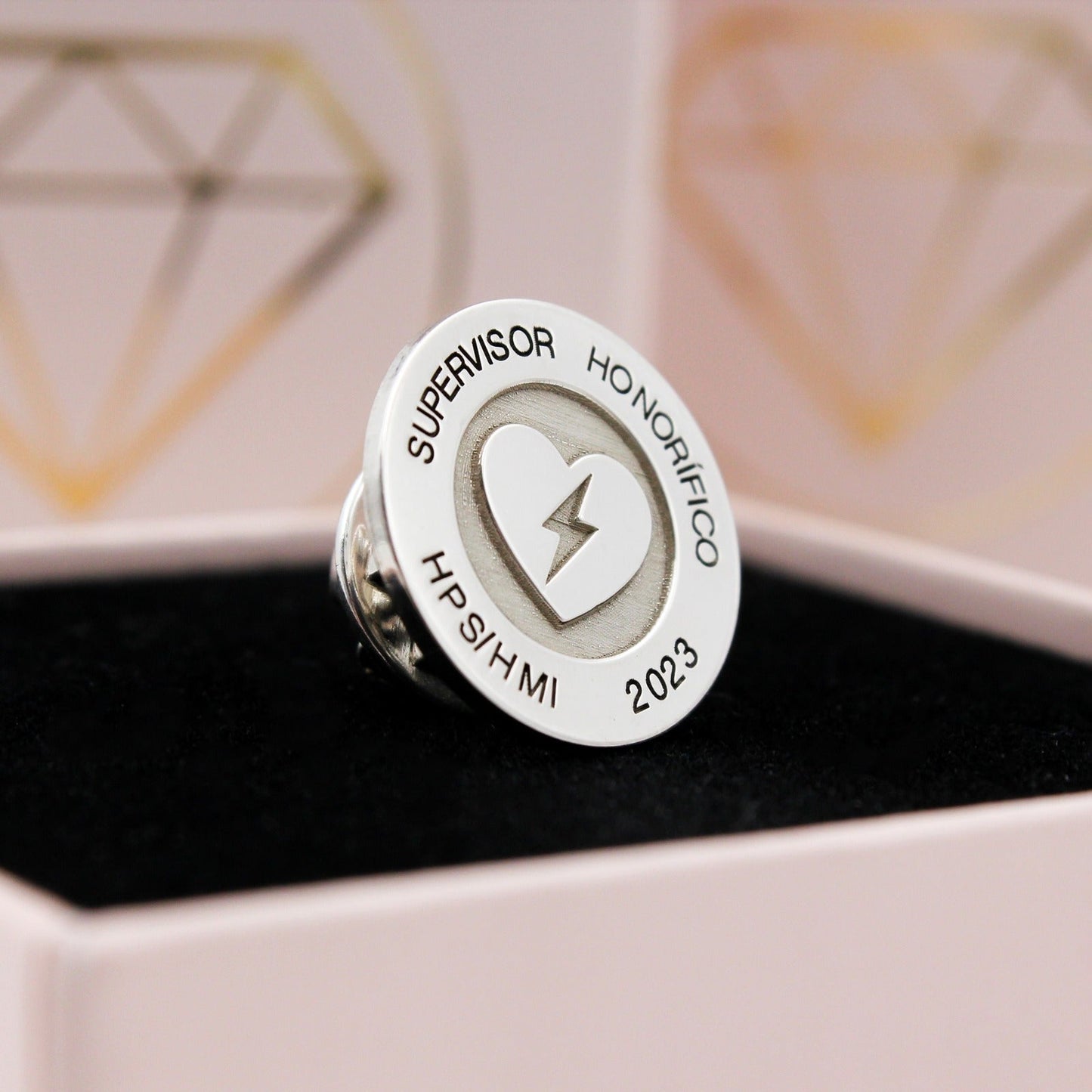 Pin personnalisable en argent 925 pour logo ou emblème