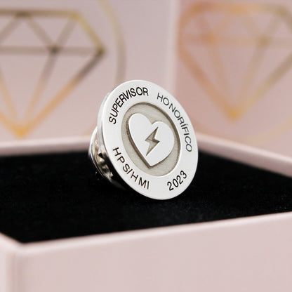 Pin personnalisable en argent 925 pour logo ou emblème