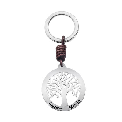 Porte-clés Arbre de Vie personnalisable avec prénoms