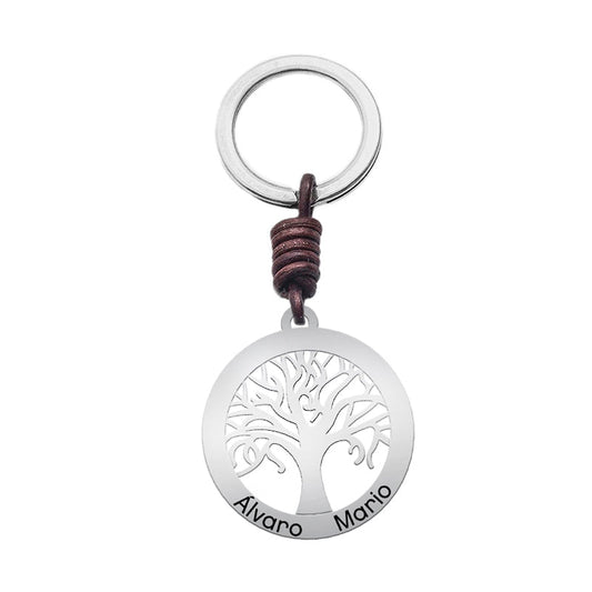 Porte-clés Arbre de Vie personnalisable avec prénoms