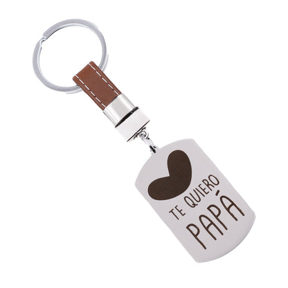 Porte-clés en acier personnalisable pour Papa