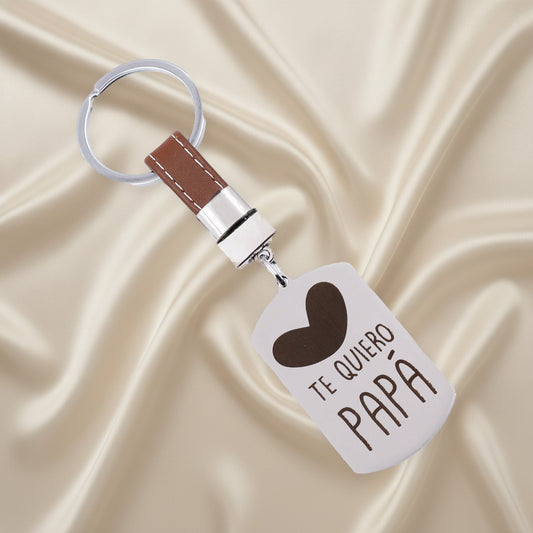 Porte-clés en acier personnalisable pour Papa